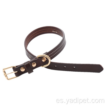 Collar de cuero para perros para perros pequeños medianos grandes